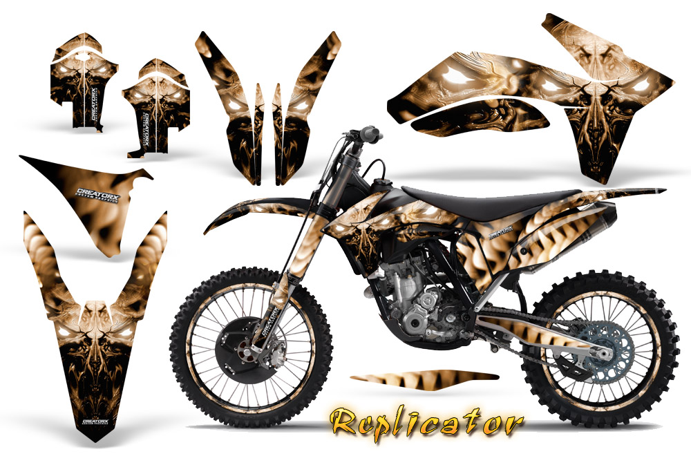 KTM C7 2011 Graphics Kit Replicator Brown NP Rims